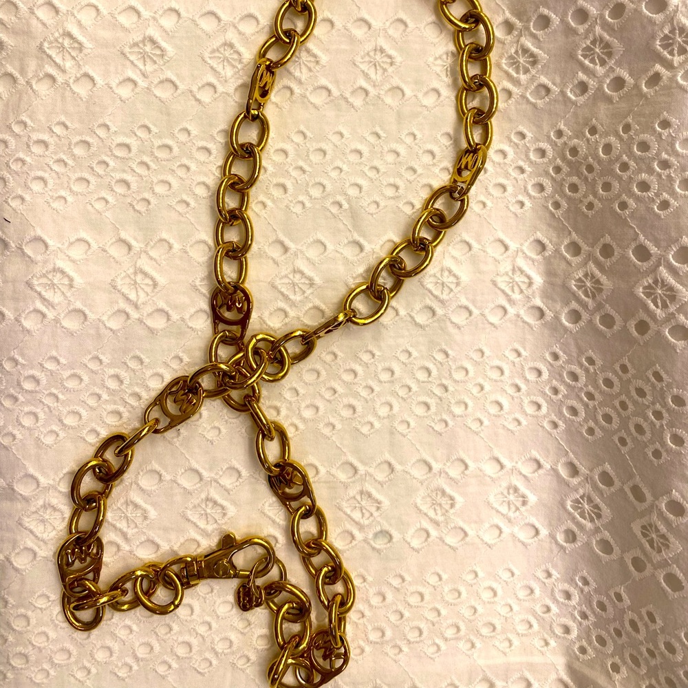 Gold Michael Kors chain necklace